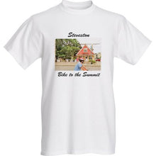 Steveston, "Bike to the Summit" series #2- Short Sleeve White T-shirt