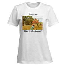Steveston, "Bike to the Summit" series #1- Short Sleeve White T-shirt