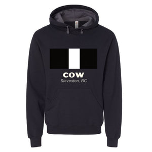 "COW" Steveston, BC - Black - Hooded Sweatshirt