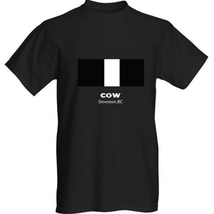 "COW" Steveston, BC - Black - Short Sleeve T-Shirt