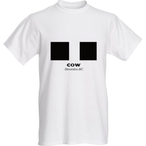 "COW" Steveston, BC - White - Short Sleeve T-Shirt
