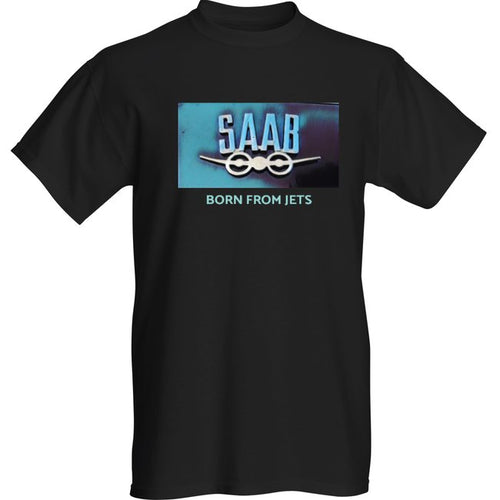 SAAB Blue Metallic - Black - Short Sleeve T-Shirt