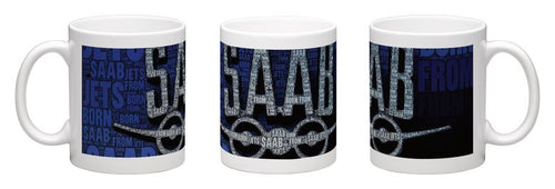 SAAB Blue Wraparound Mug