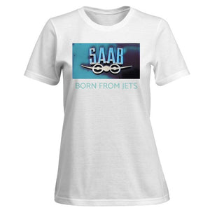 SAAB Blue Metallic - Women's White - Short Sleeve T-Shirt