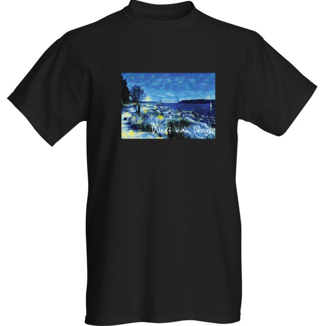 West van Gogh Short Sleeve T-shirt - Black